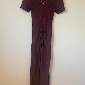 Silk laundry Plum Dress
